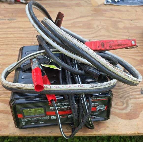 Jumper cables and Schumacher Sports Power battery charger SE-2151MA image