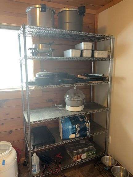 Metal storage rack 48x18x75, no contents included image