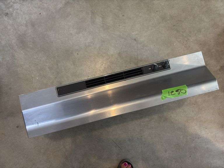 Nautilis stainless steel under the cupboard hood vent and light 30” image