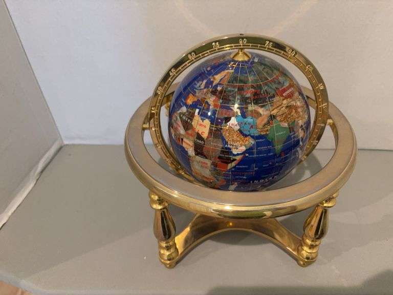 Art deco 10” tall table top globe image