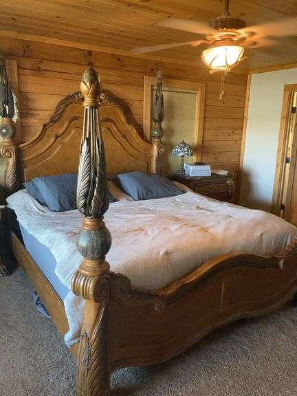 King Poster bed (two twin for electric purpose) wires were chewed and would need fixed, they are both slightly raised, remotes-if you don’t want to take mattresses or their frame you can leave, no bedding included image
