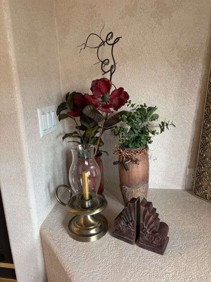 Decor, vases, bookends, candle holder image