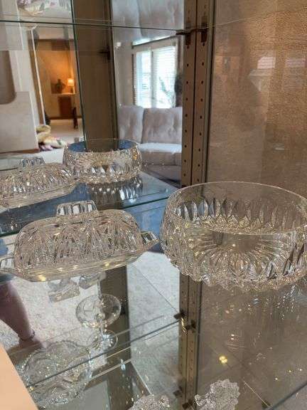 Glass salad bowl, butter dish image