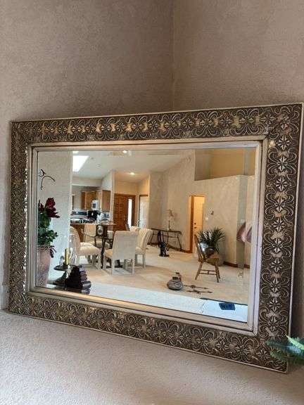 Beveled glass wall mirror 46x34 image