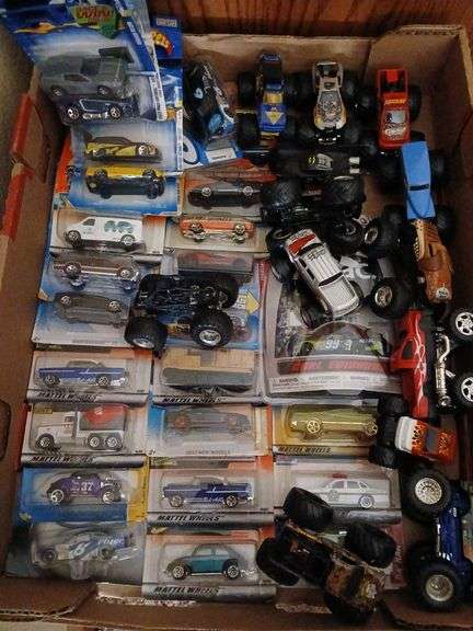 NIB Matchbox and Hot Wheels cars and 12+ Monster trucks image