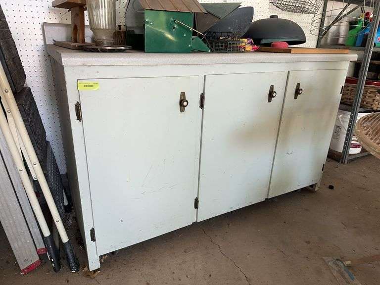 60" 3 door base cabinet  NO CONTENTS image