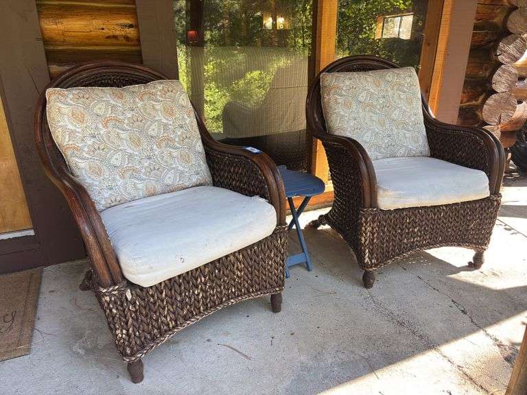 Two pier one imports outdoor chairs - have been outside, so have some weather wear image