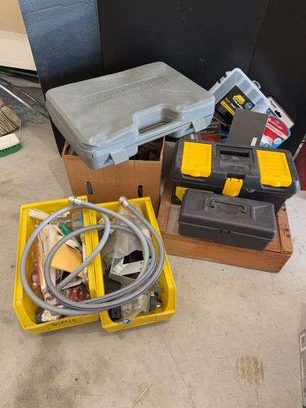 Variety lot of tools, hardware,  carbon monoxide detectors and more image