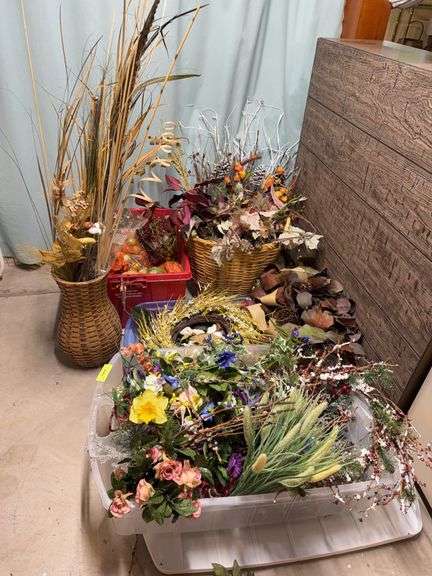 Artifical flowers decor  fall and winter image