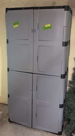 20D x 35L x 72H Rubbermaid storage cabinet NO CONTENTS image