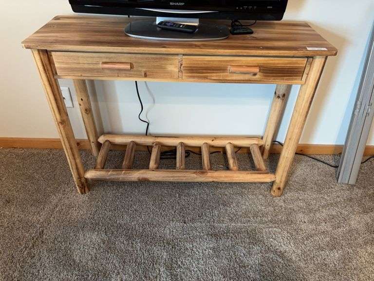 Log TV stand 42x14x39 image