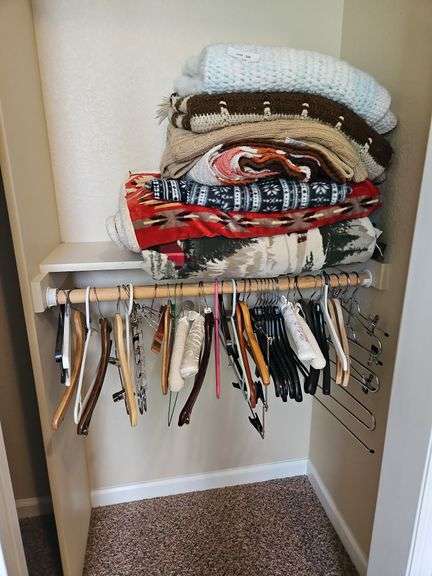 Blankets and Clothes Hangers image
