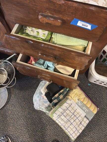 Three drawers of kitchen towels image