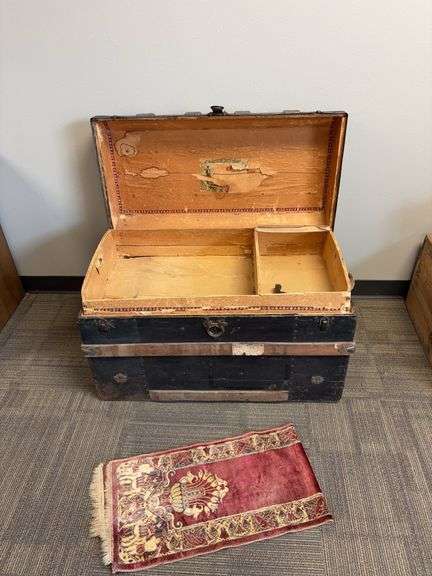 Vintage trunk with scarf runner image