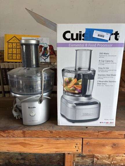 Cuisinart Elemental Eight food processor appears to be new in box - and Breville juicer image