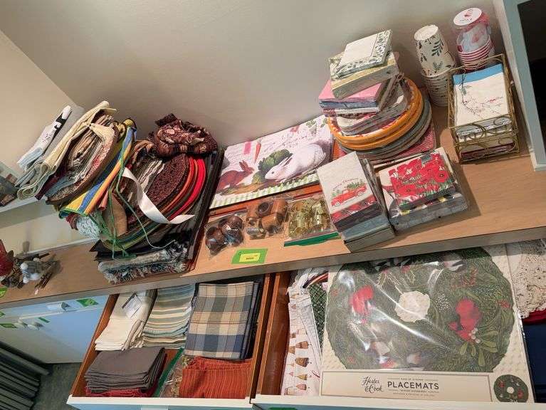 Many placemats, paper products, napkin rings All marked “C” image