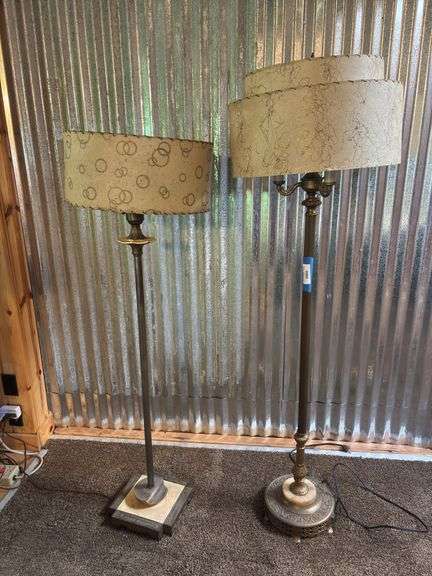 Two antique floor lamps image