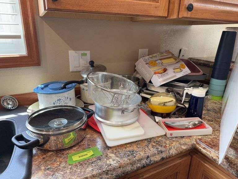 Baking pans, Farberware and Revereware pans, cutting boards and more image