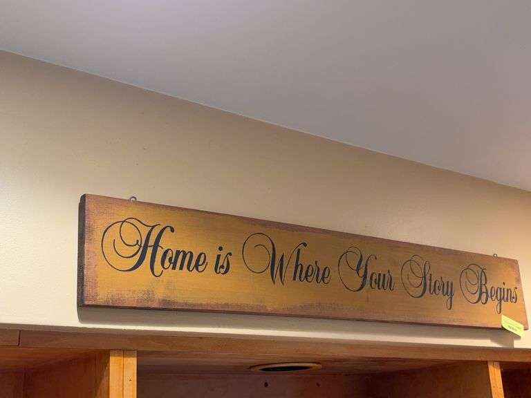 3’ “Home is where your story begins” wall hanging image