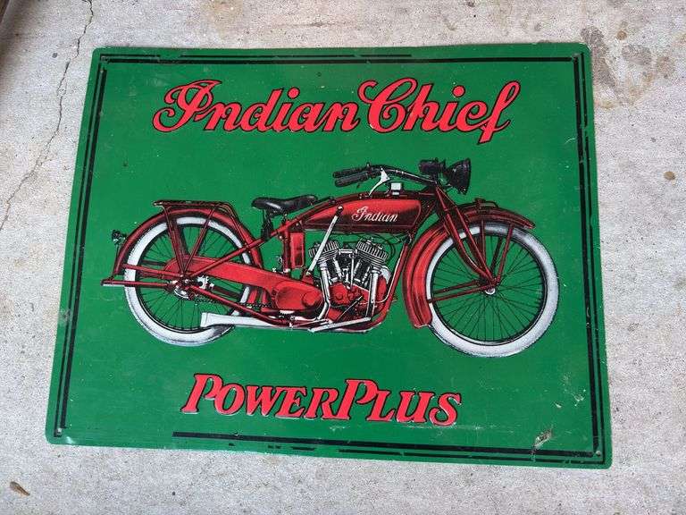Indian chief power plus motorcycle sign image