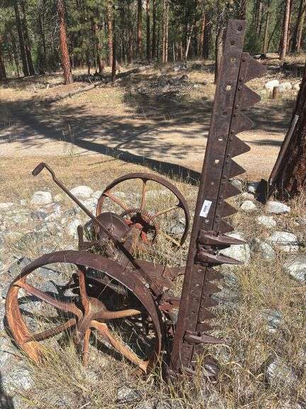 McCormick Deering sickle mower antique bring equipment to move this image