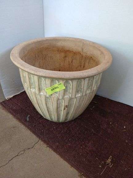 15 round x 12 tall ceramic planter image