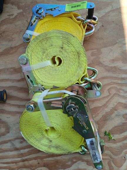 (3) 2” x 27’ 10000lb ratchet straps image