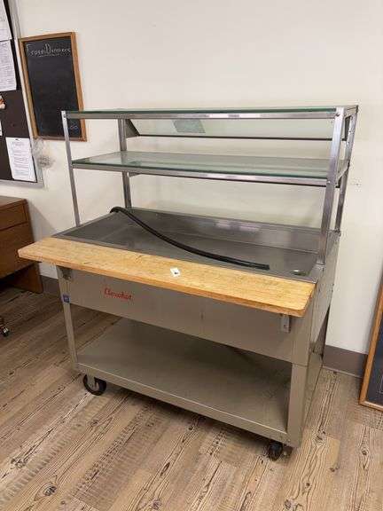 Salad Buffet table on rollers 44 1/2 long image