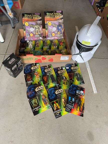 Storm Trooper helmet, Star Wars and Star Trek action figures Many NIB image