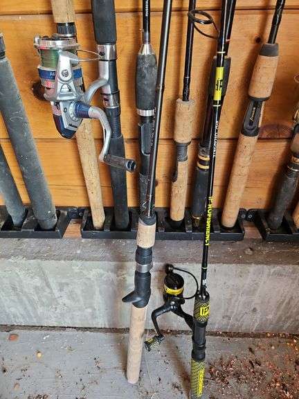 Fishing Pole Holder (Bring Tools to Remove from all), Fishing Poles (MIDDLE Holder ONLY) image