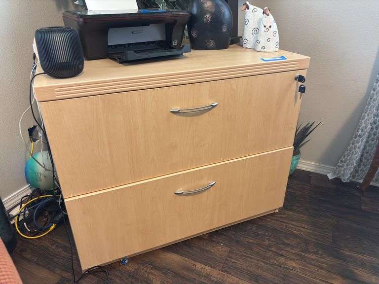 Large "Real Office" double drawer lateral file cabinet - very heavy image