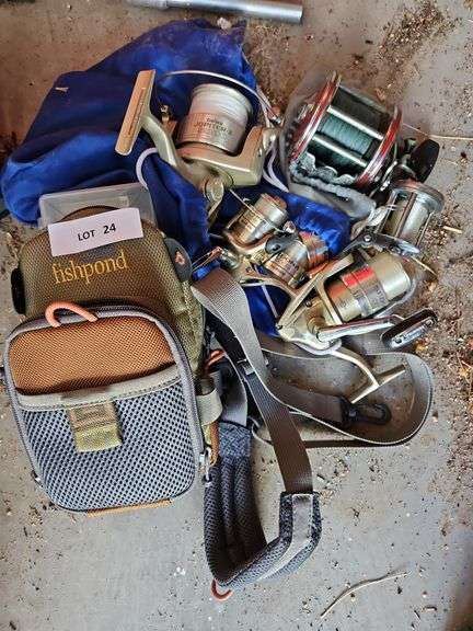 Fishing Reels, Fishing Bag with Supplies, Lures image