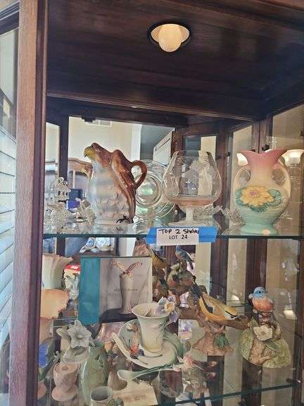 Bird Figurines, Vases (Hull Art-chipped) - Top 2 Shelves - (Bring Boxes to Pack) image