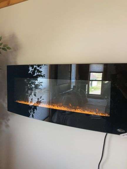Paramount electric wall fireplace 48x20 with remote image