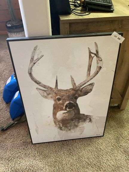 Deer wall art 20x28 image