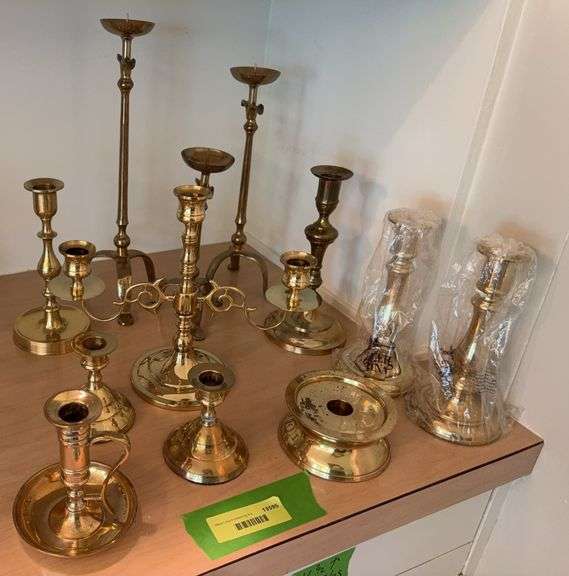 Brass? candle holders image