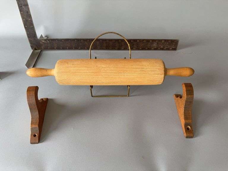 20” long Lefse rolling pin with wall hanger image