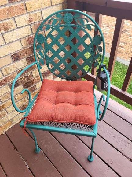 Metal chair with cushion (lockbox not included) image