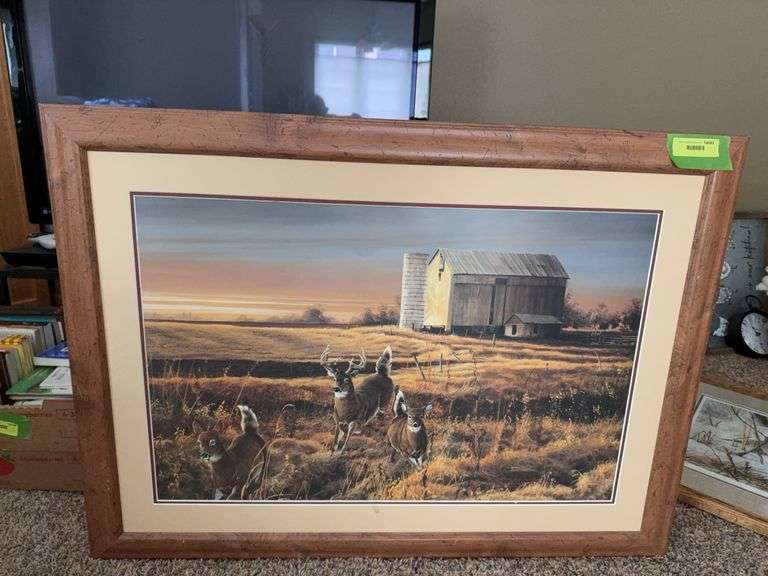 Christopher Walden Whitetail print S/N, F&M 38 X 28 No glass image