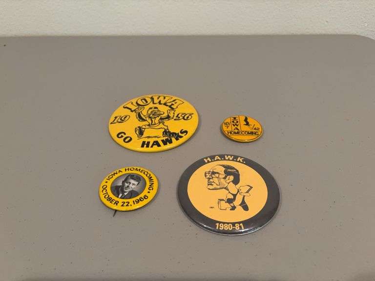 Four Iowa Hawkeyes badges image