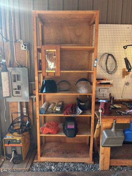 8 foot tall wood shelving unit - 33 inches wide image
