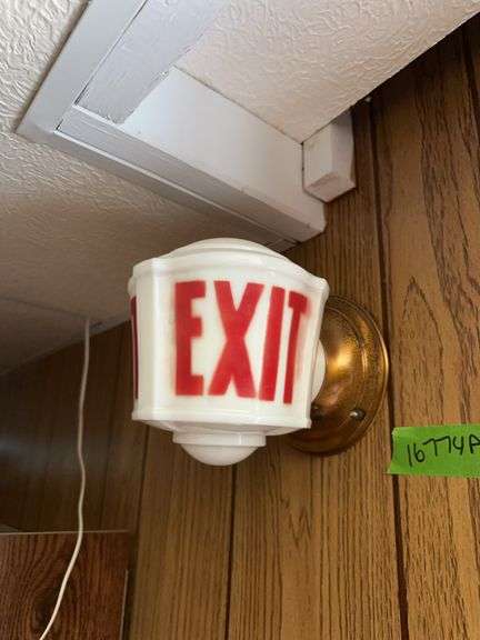 Frosted “EXIT” light cover image