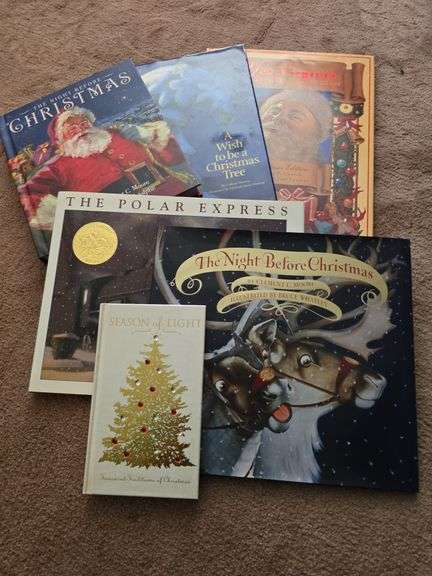 Vintage titled modern story books, Christmas themes image