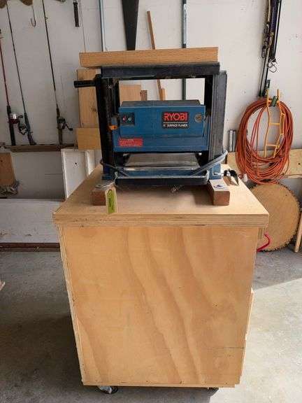 Ryobi 10" surface planer on rolling stand