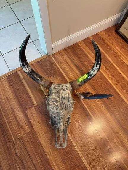 CJ DeAngelo “Cowboys” painted skull image