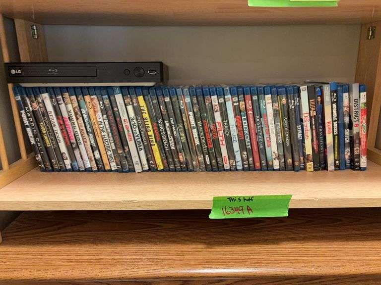 Approx 50 Blu-ray Discs and LG Blu-Ray player, no remote! image
