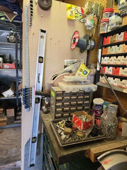 Multi drawer assortment, trailer hitch balls, T-handle allen wrenches, set sockets etc... image