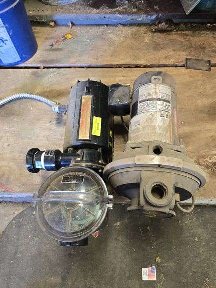 55GPM pump and elec motor, Craftsman convertible jet pump 1/hp motor image