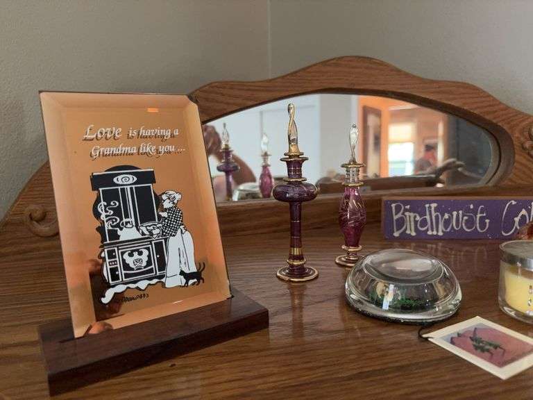 Paperweights, perfume bottles, mini candle, shooter marble, etc image
