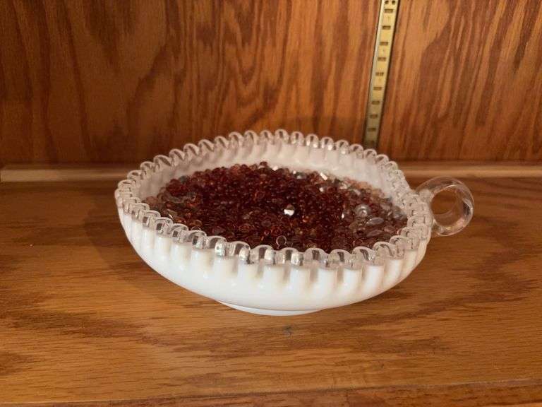Fenton silver crest heart shaped dish image